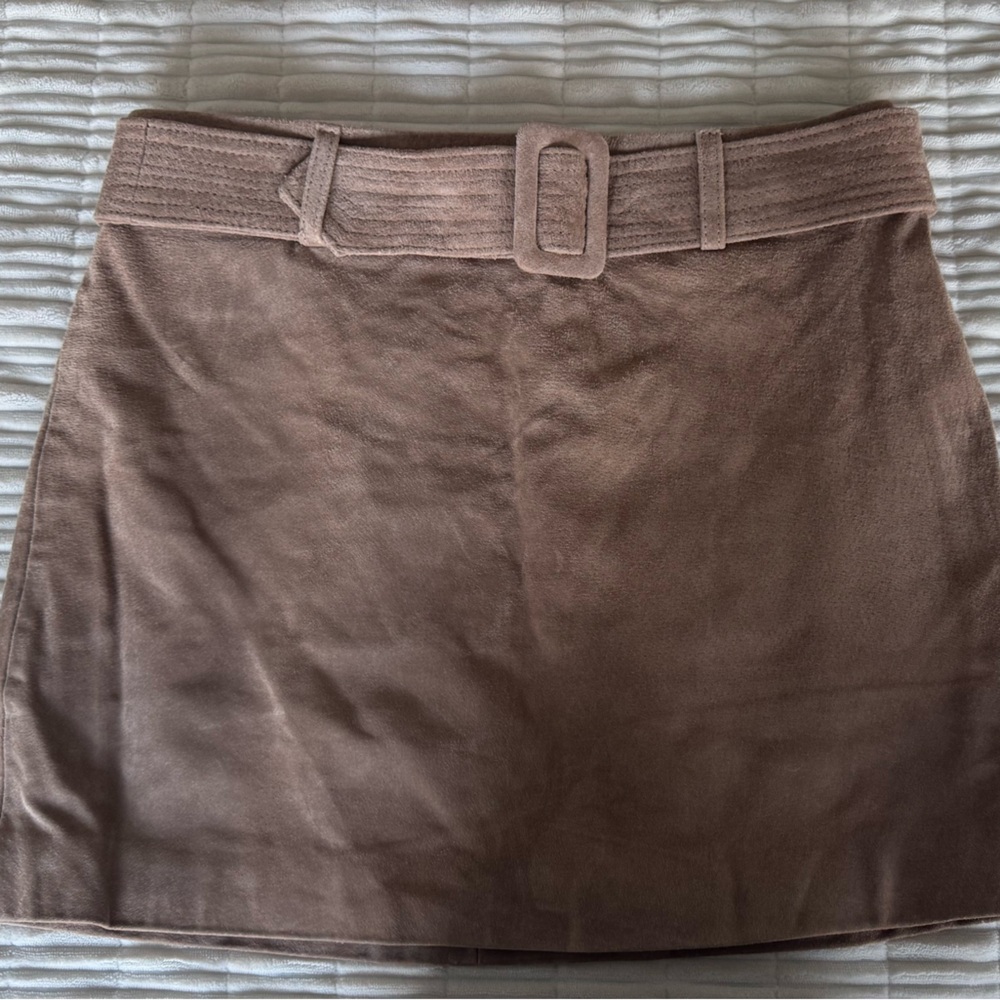 Suede skirt